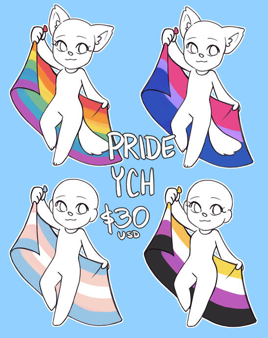 Pride Flag Chibi YCH